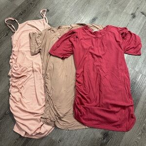 3 piece maternity bundle shirts and dress
